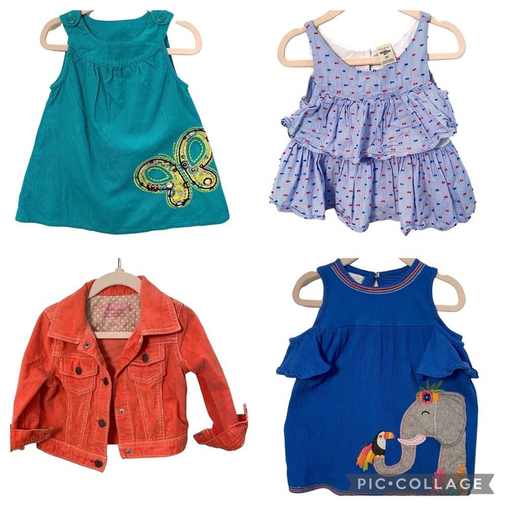 Oshkosh B’gosh & Mudpie Girls dresses Jacket bundle of 4 size 18 mos / 2T